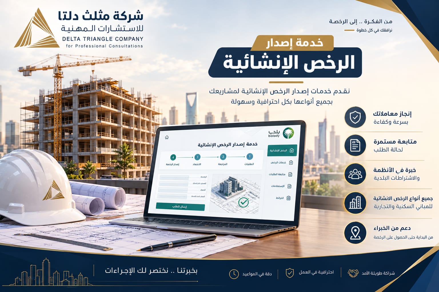 خدمة إصدار الرخص الإنشائية